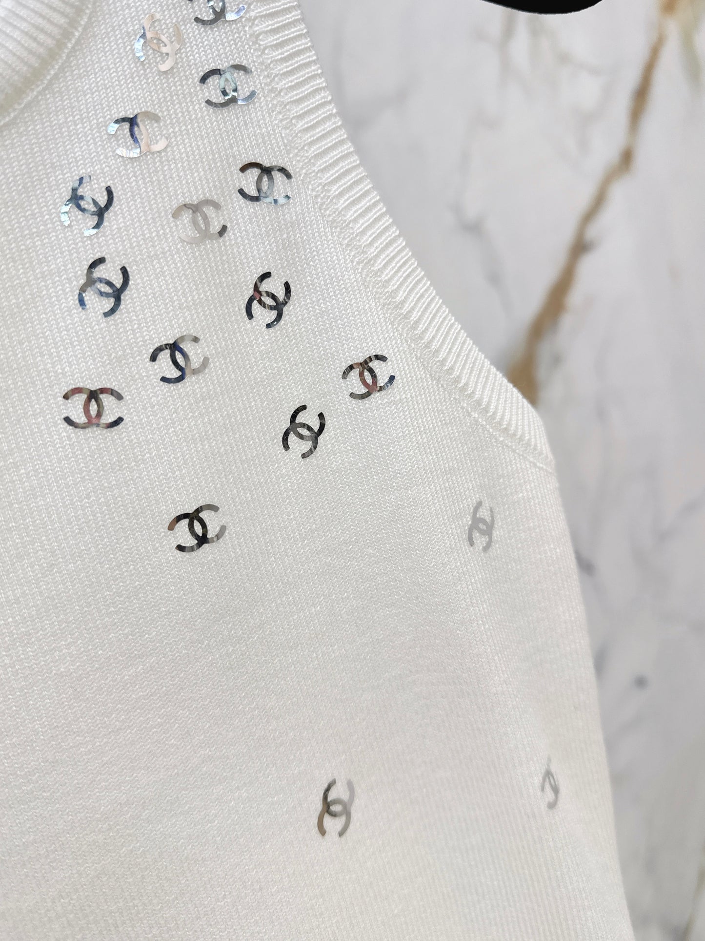 26ss Logo Gold Foil Knit Vest