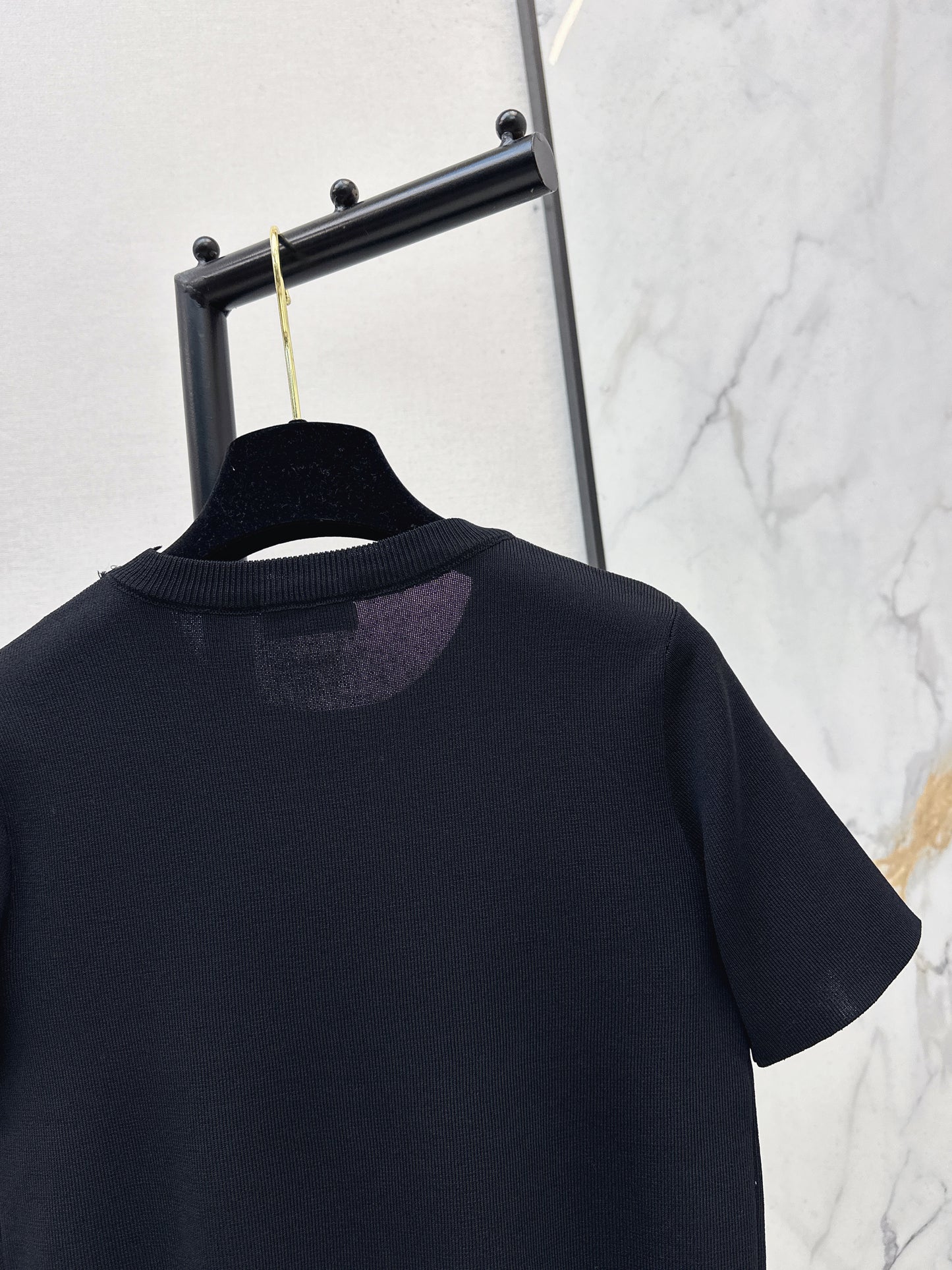 26ss Logo Gold Foil Knit T-Shirt