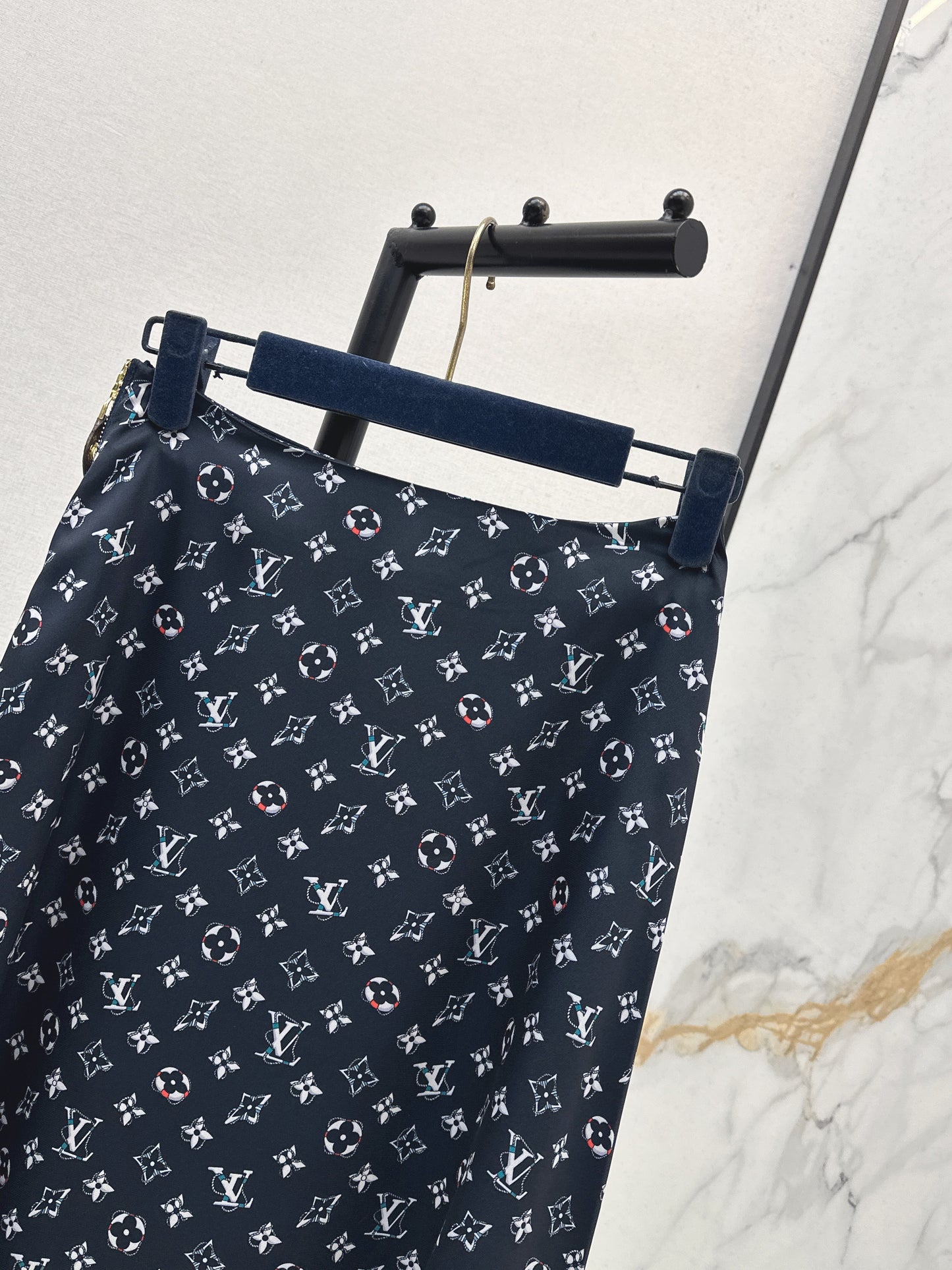 26ss Monogram Print Midi Skirt