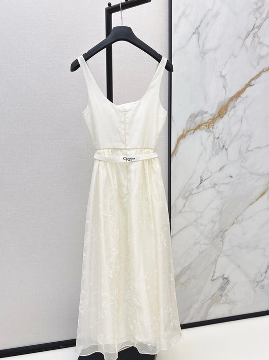 26ss Jacquard Square Neck Dress