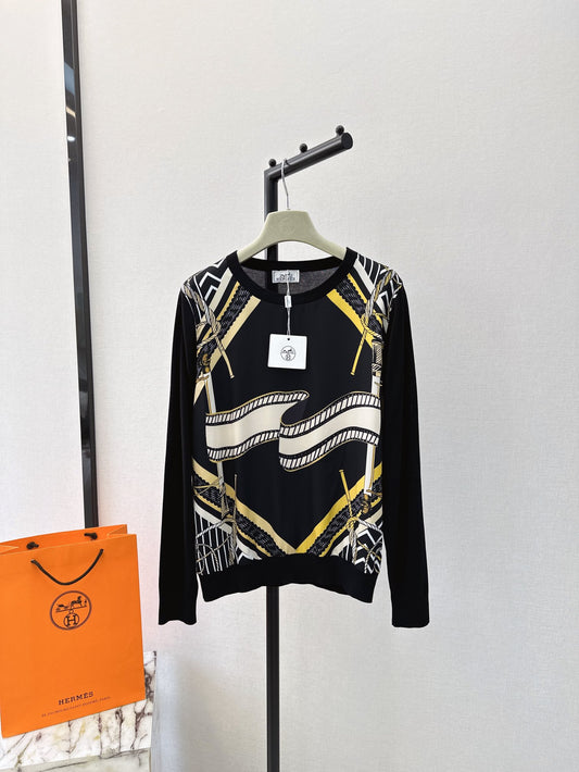 26ss Printed Pattern Knit Sweater