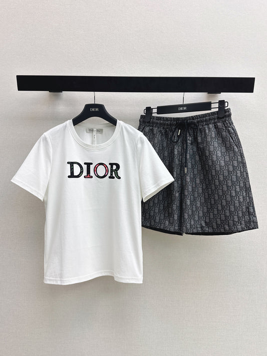 26ss Casual T-shirt + Jacquard Shorts