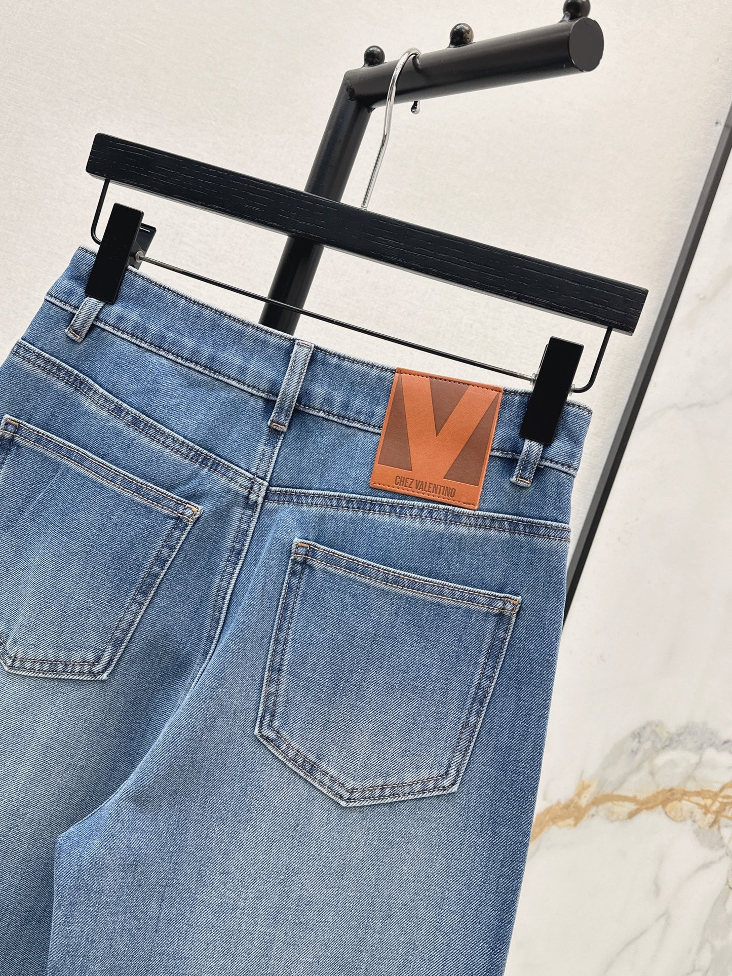 26ss High-waisted wide-leg jeans