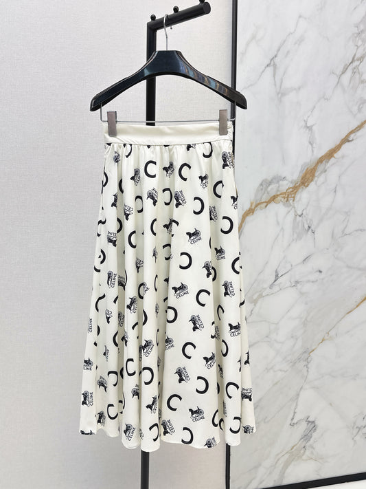 26ss Awn-Shaped High-Waisted Skirt