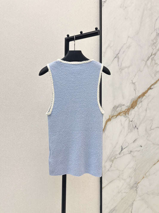 26ss Color-blocked Trim Vest