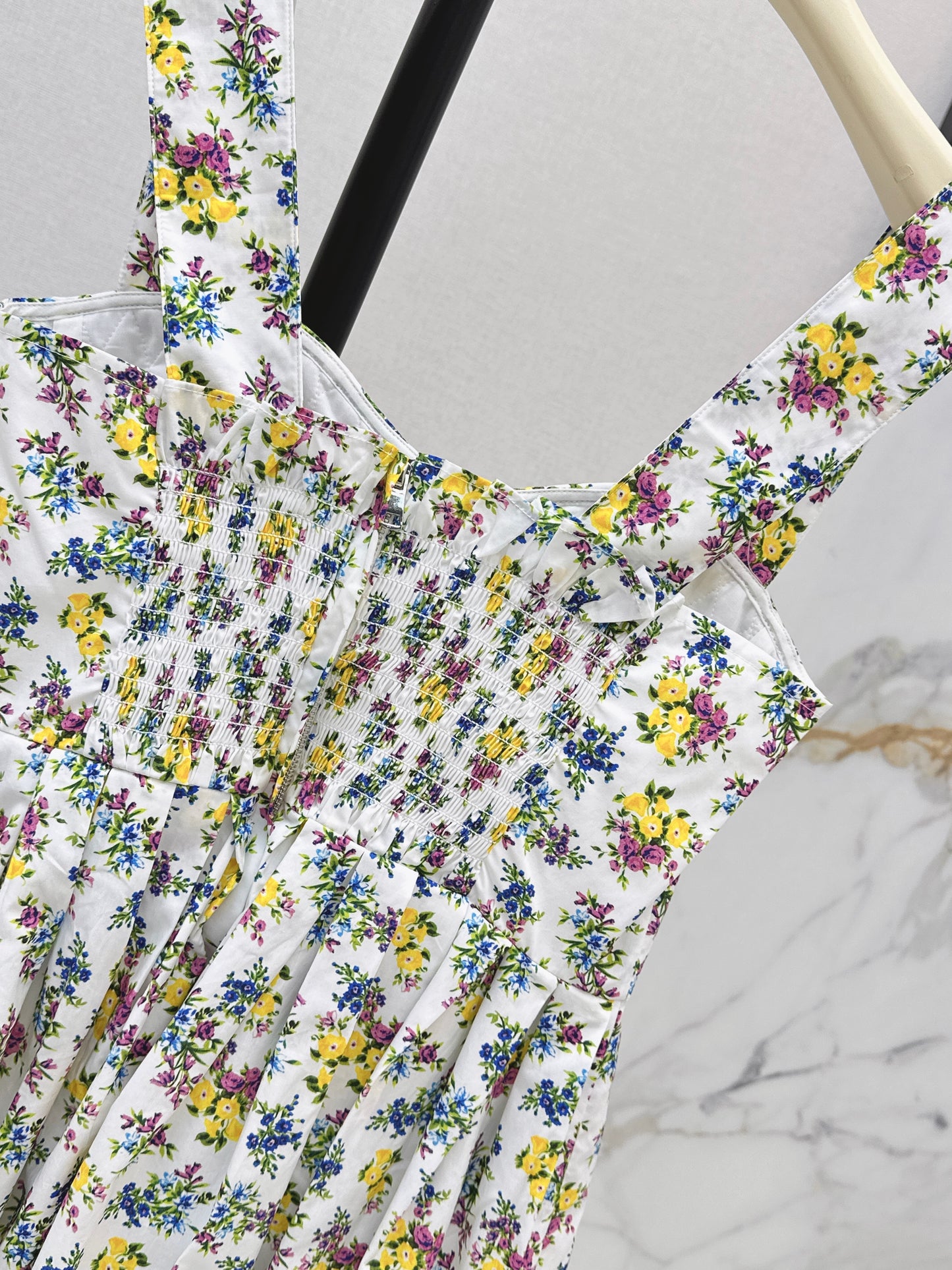 26ss Floral Print Strapless Sundress