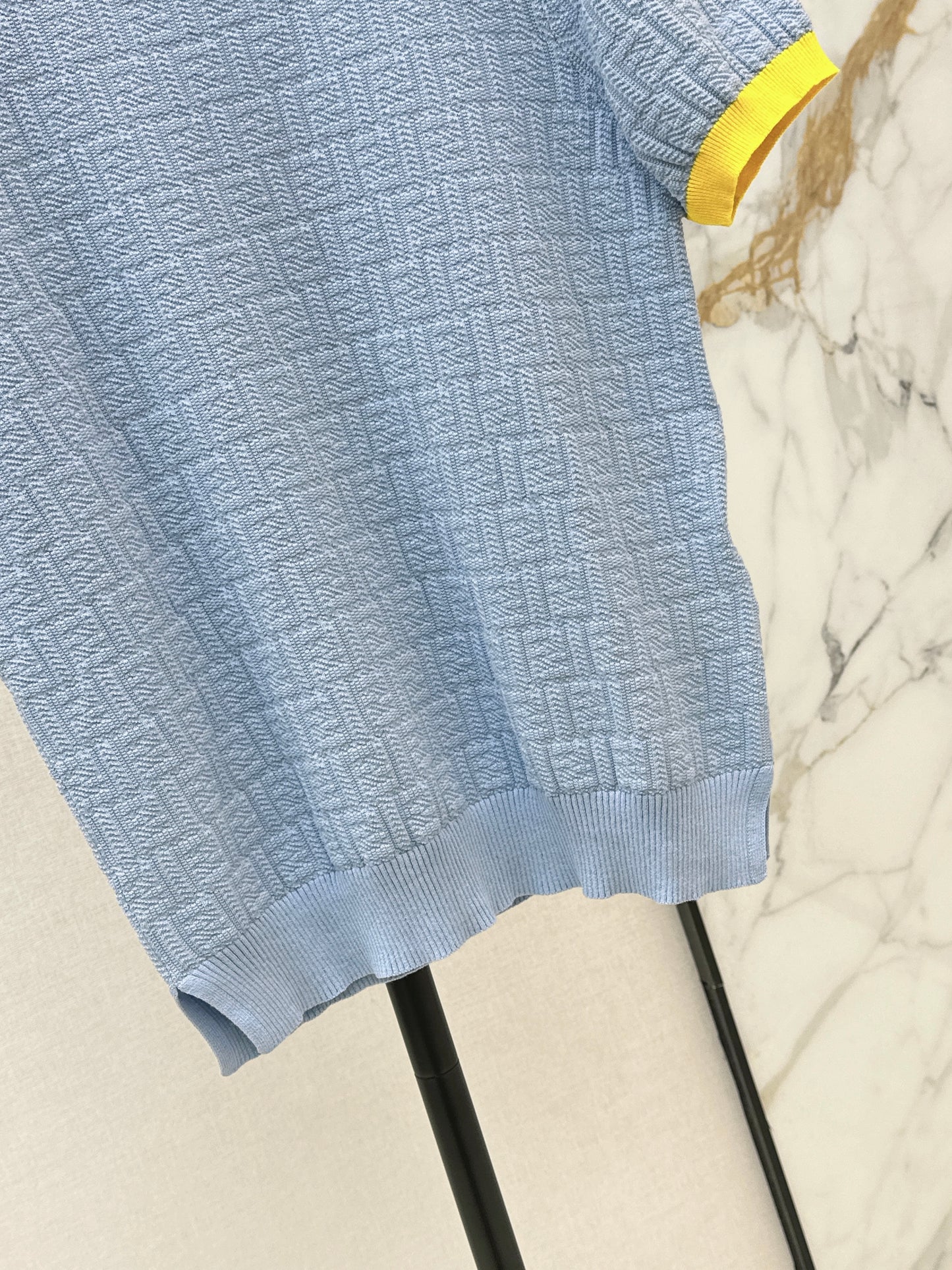 26ss Macaron Color Scheme 3D Knit T-Shirt