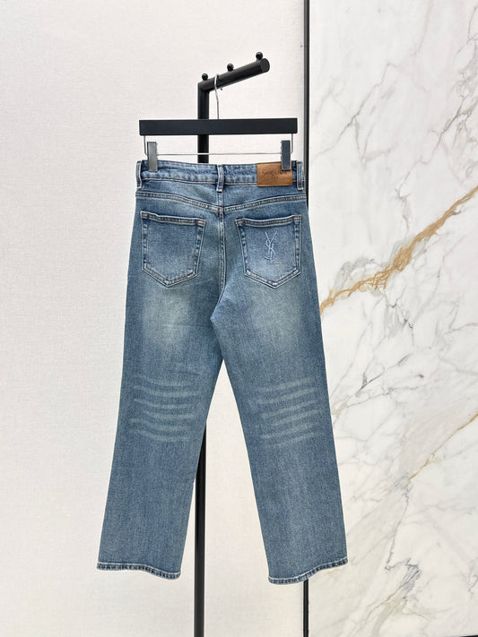 26ss Slim-Fit Nine-Point Jeans