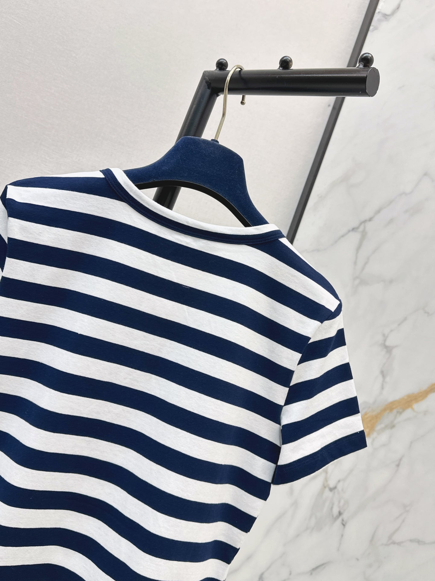 26ss Striped U-neck T-shirt
