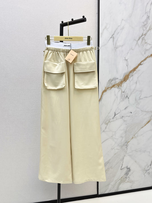 26ss Double-waisted wide-leg cargo pants