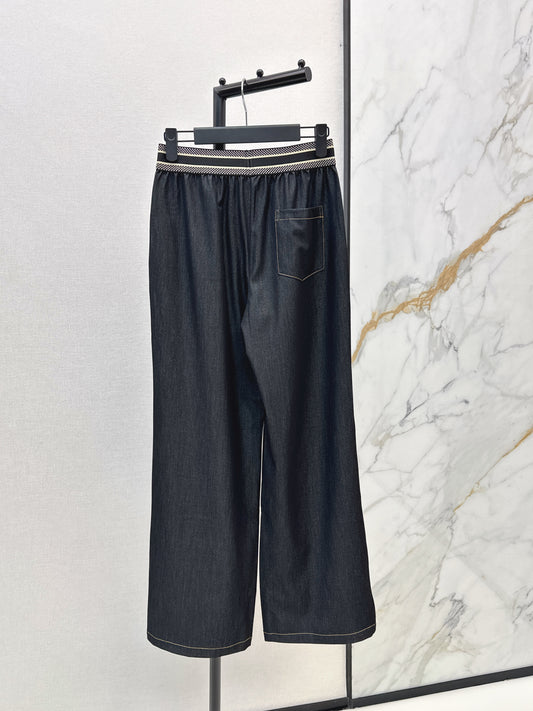 26ss High-Waist Wide-Leg Tencel Denim Pants