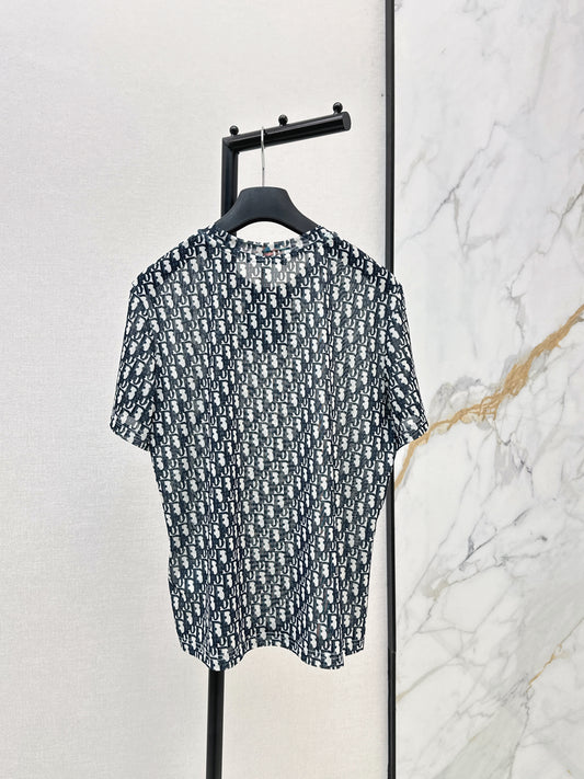 26ss Monogram Mesh Short-Sleeve Top