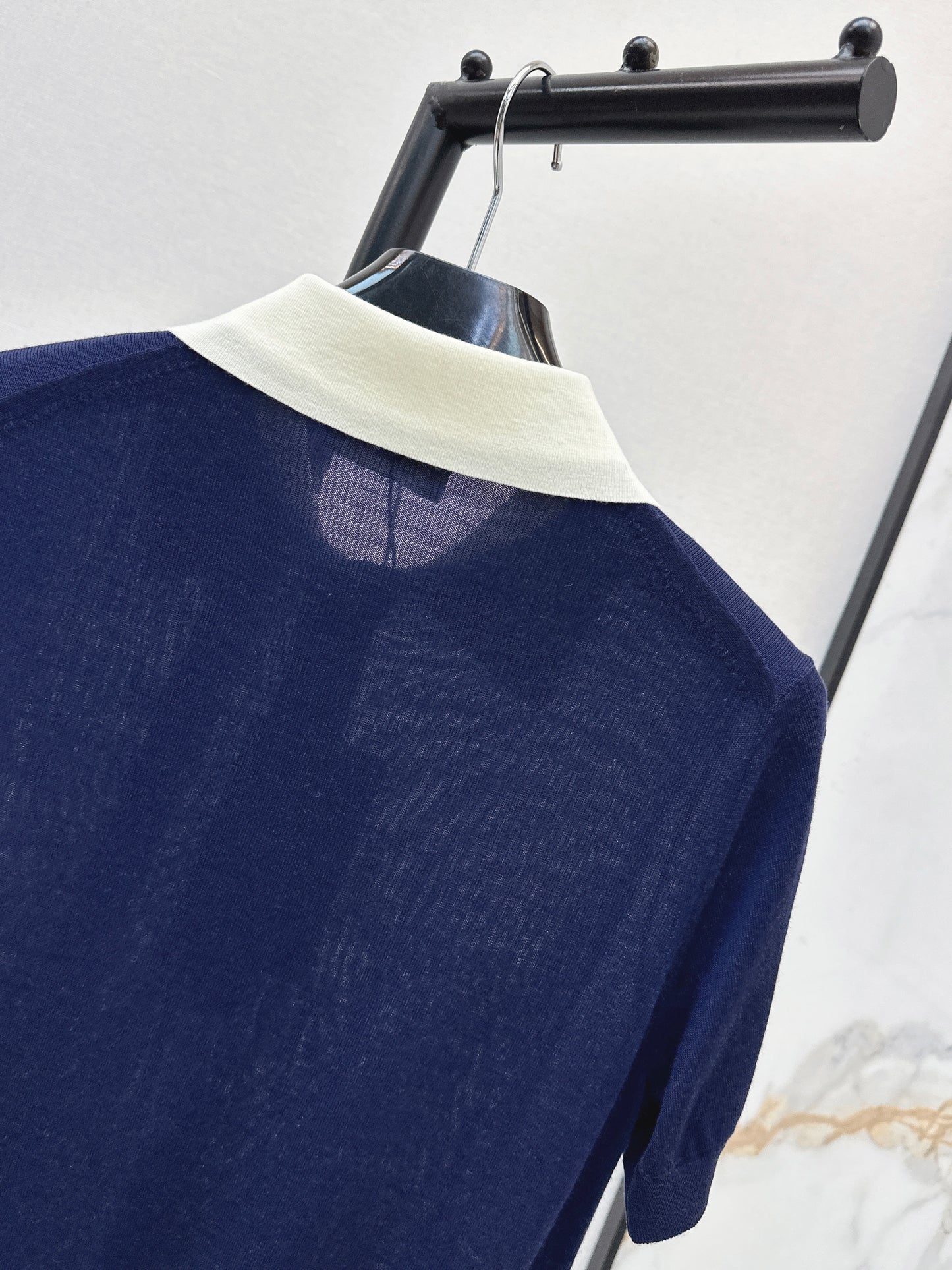 26ss Color-blocking edge polo collar T-shirt