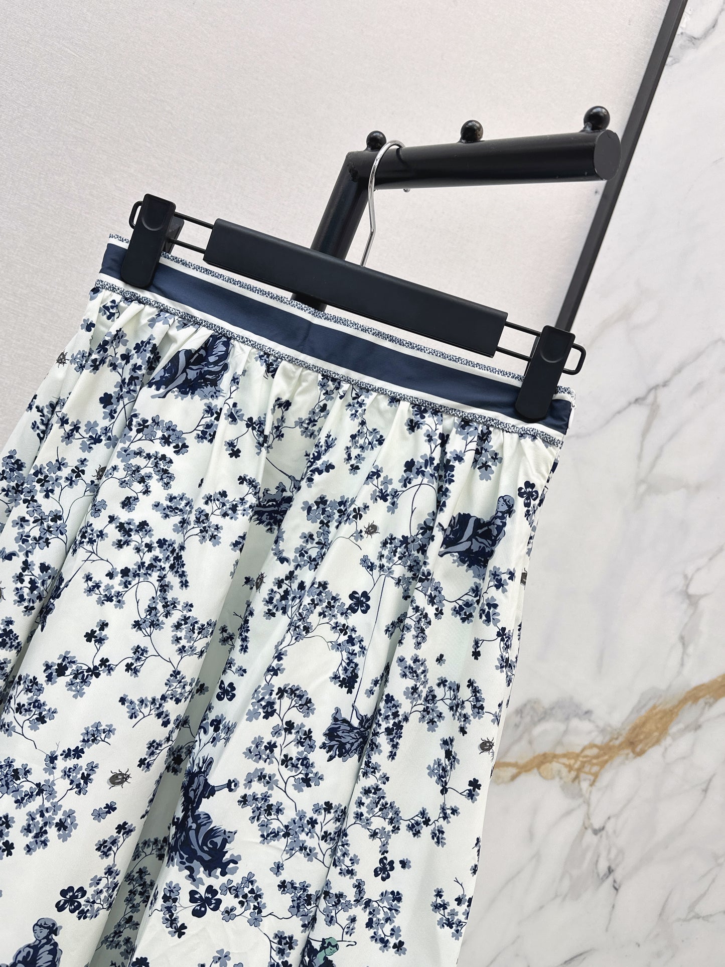 26ss Floral-Print Flared Skirt