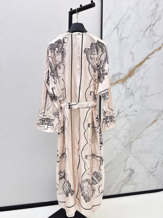 26ss Batwing Sleeve Elegant Dress