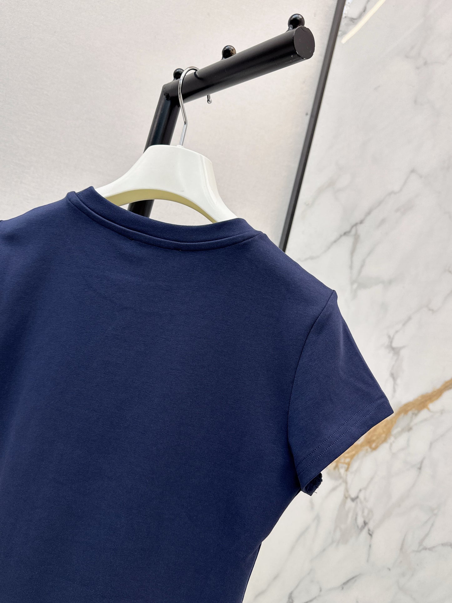 26ss Embroidered Pattern Slim Fit T-Shirt