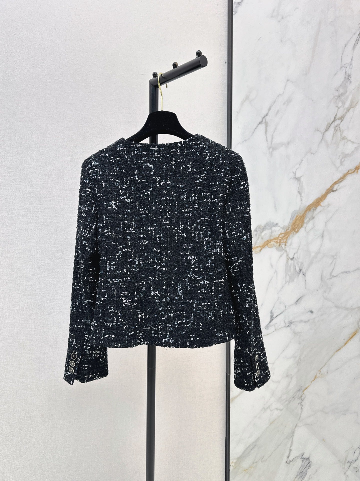 Frayed-Edge Tweed Jacket