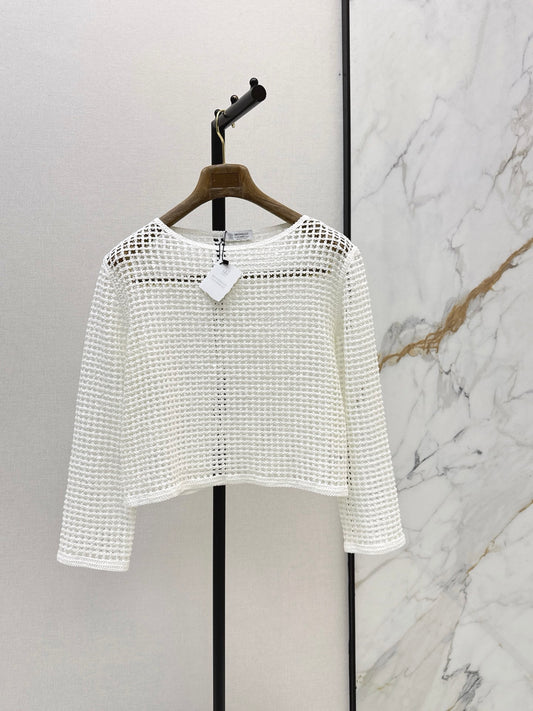 Brunello Cucinelli/ 26 Early Autumn New Hollow-Out Long Sleeve Knit
