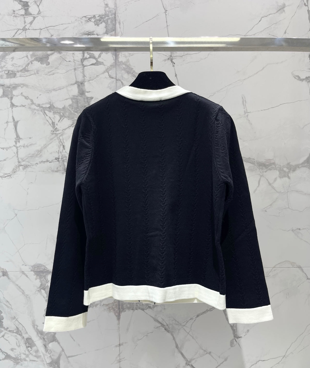 chanel/26 New Jacquard V-Neck Knit Cardigan