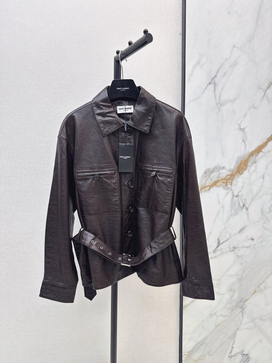 Yves Saint Laurent/26 Latest Retro Leather Jacket
