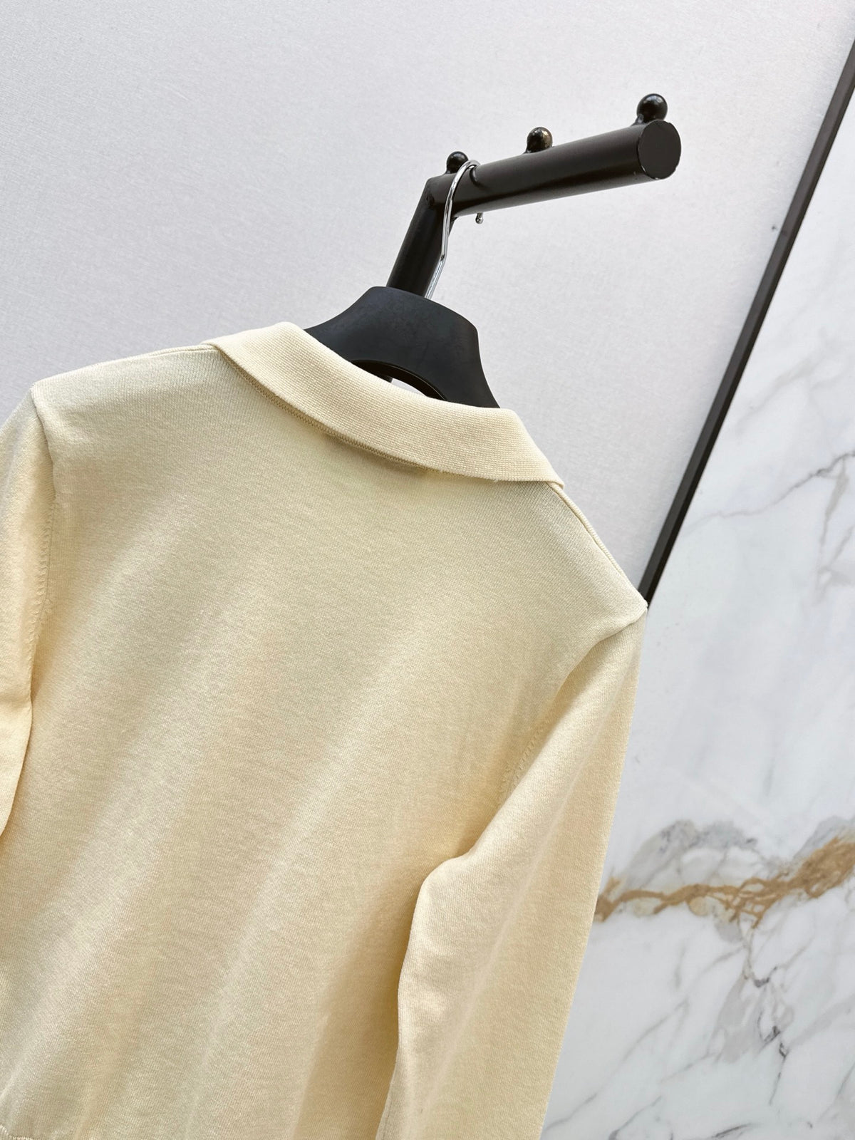 dior/26New Early Autumn Collared Long-Sleeve Knit Cardigan