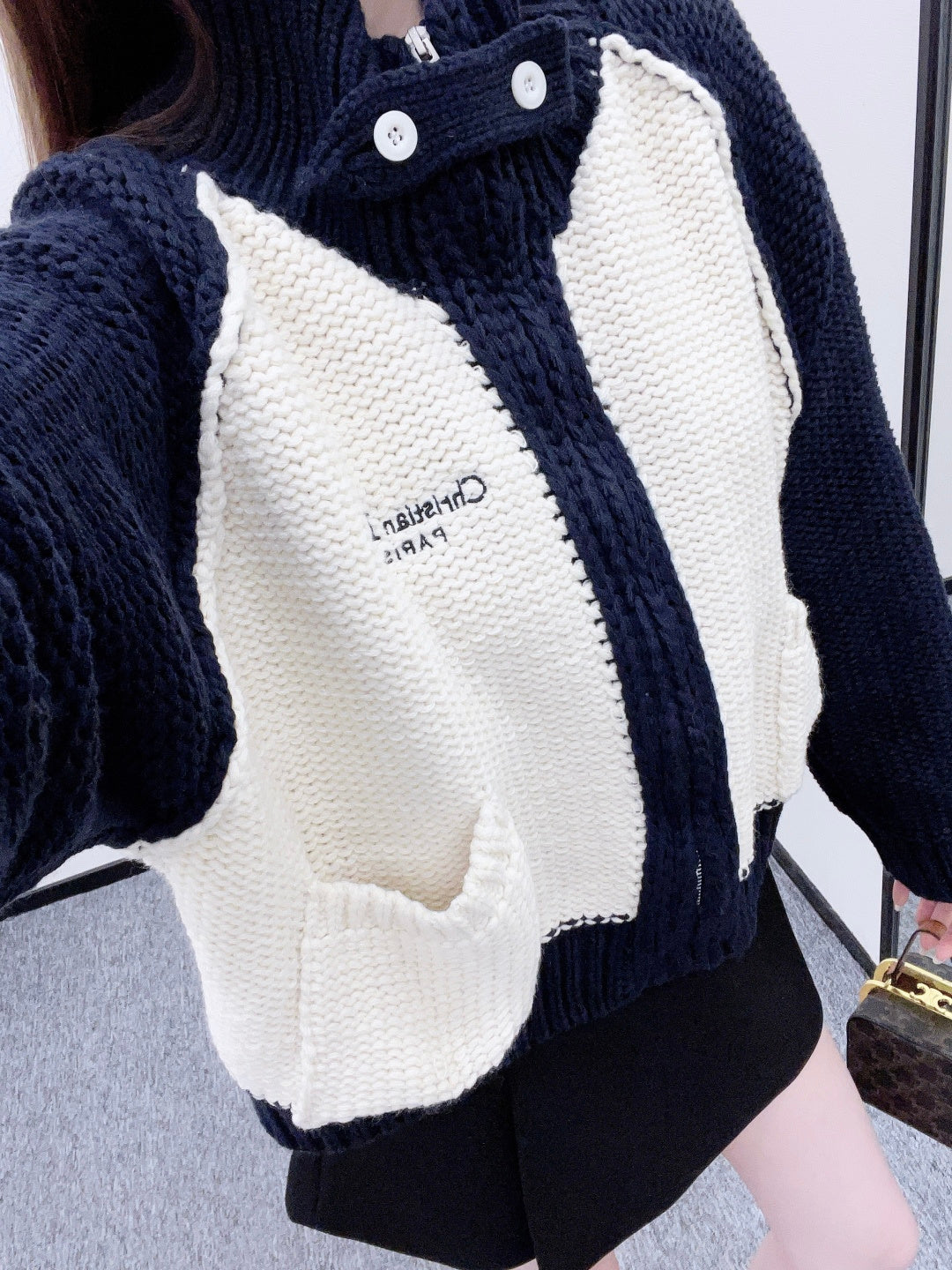Knitted Zip-Up Cardigan