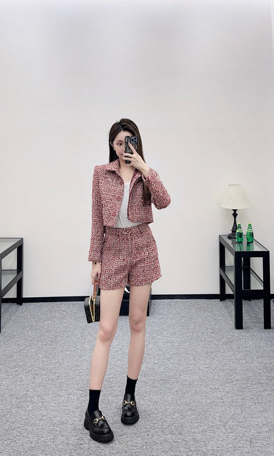 Located Jacket and Shorts Set