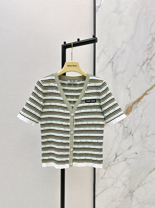 Striped Knit T-Shirt