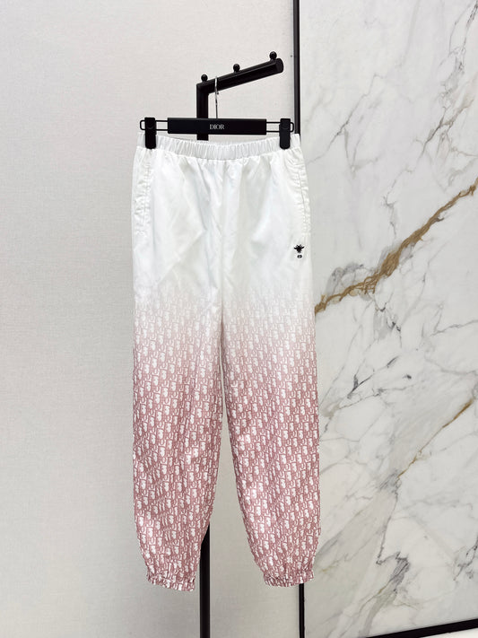 26ss Gradient color elastic waist casual pants