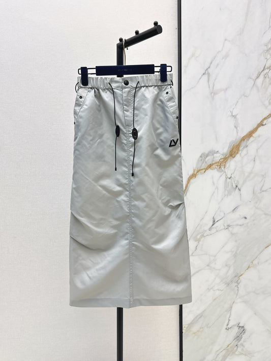 26ss Drawstring cargo skirt
