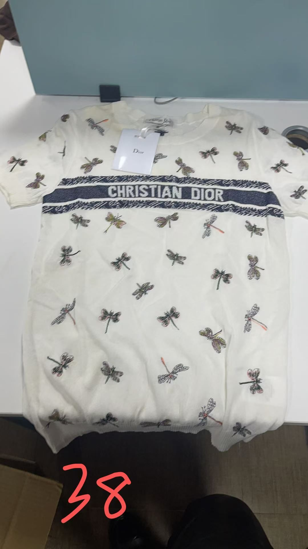 Knit Short-Sleeve Top(size:38)