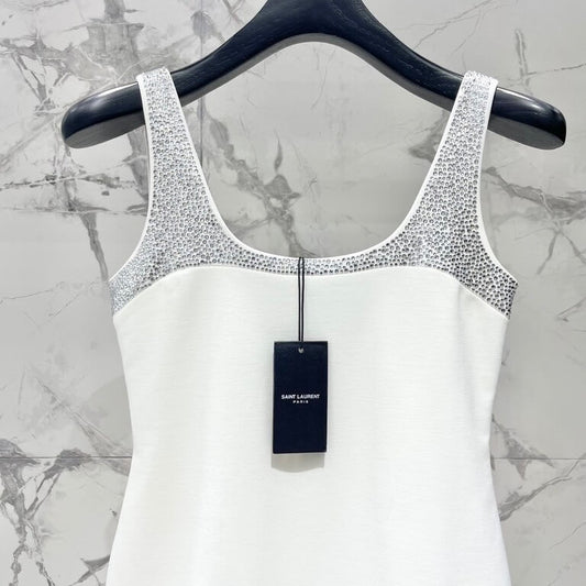 Sequin-Studded Cutout Mini Dress