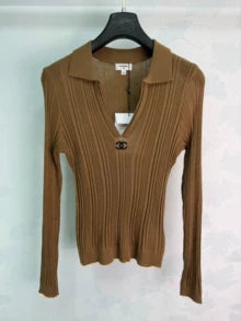 Chanel /26 Early Autumn New Lapel Knit Long Sleeve Sweater