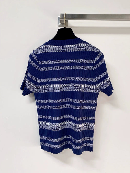 26ss Striped knitted T-shirt