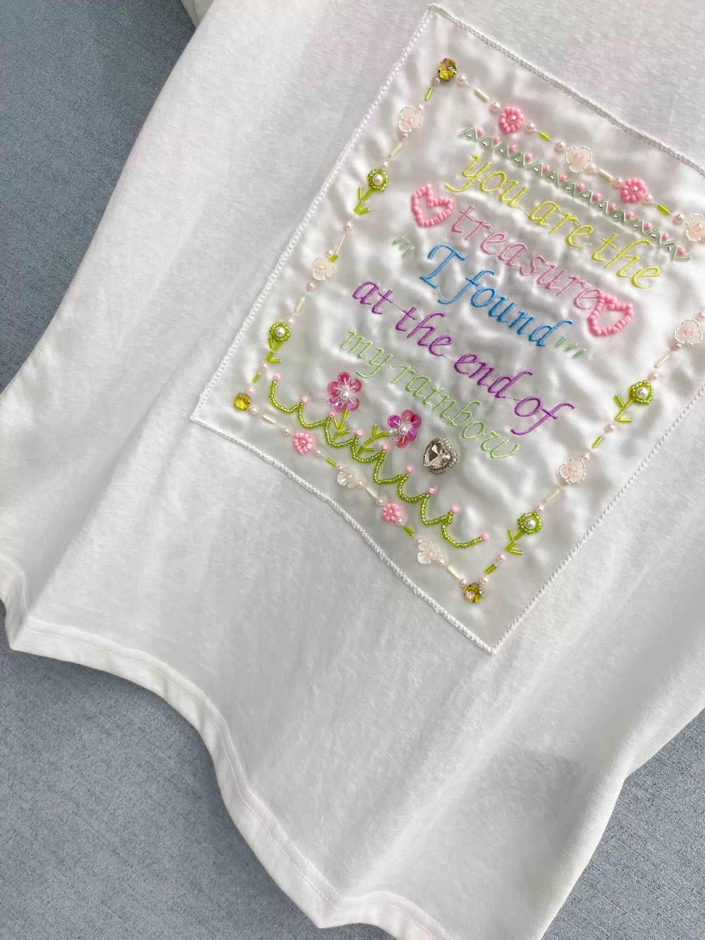 26ss Letter Embroidery T-Shirt