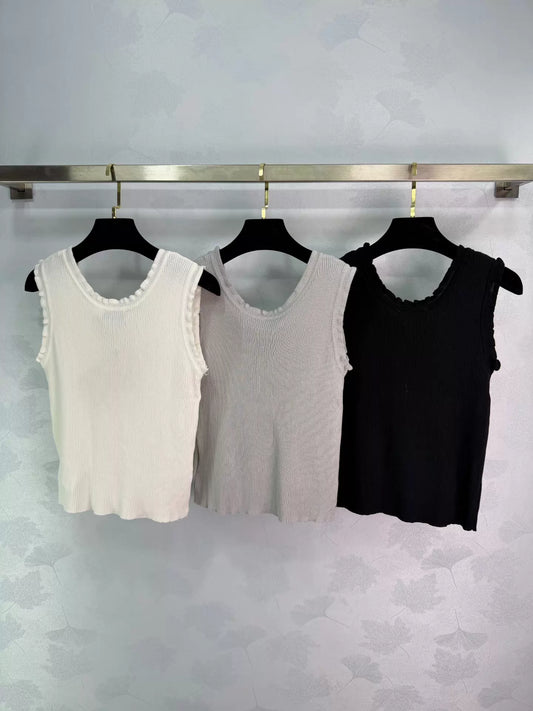 Embroidered Knit Vest