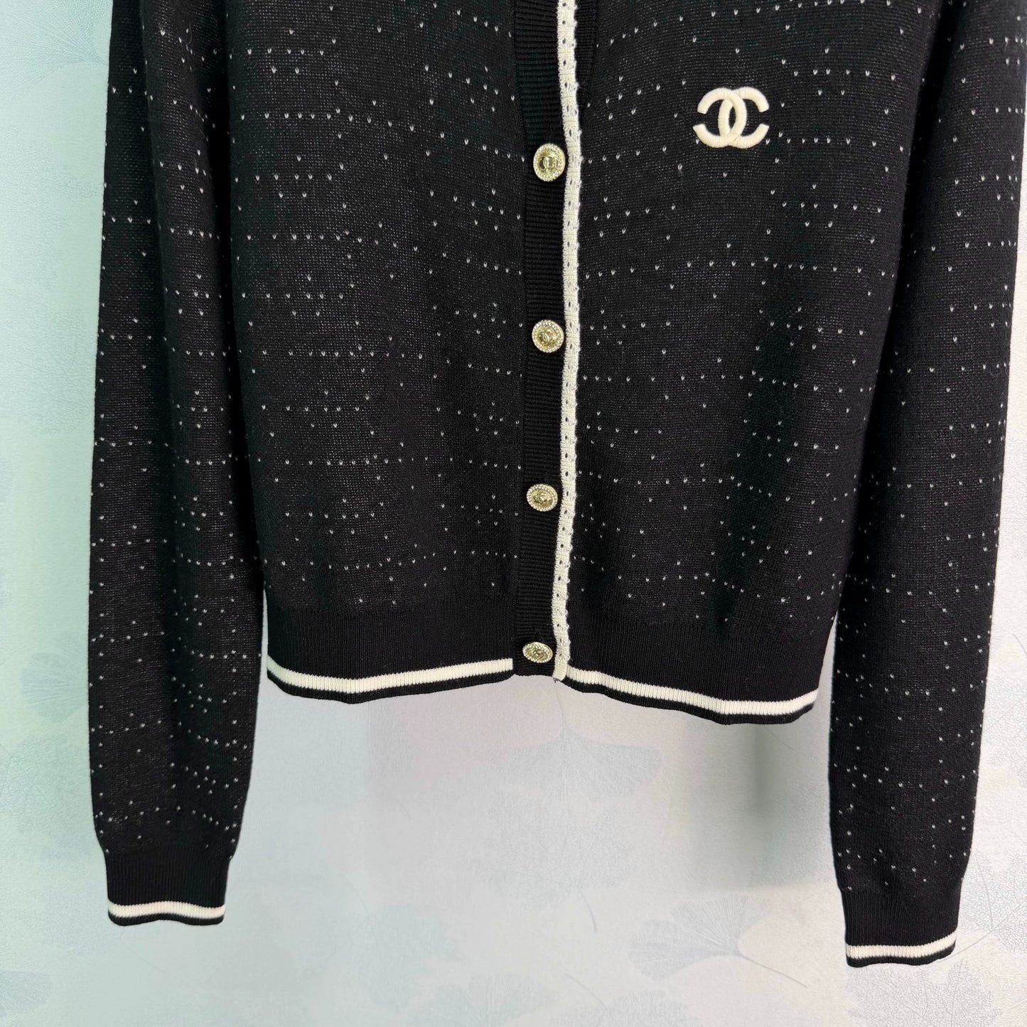 Chanel / 26 Early Fall Color-Block Knit Cardigan