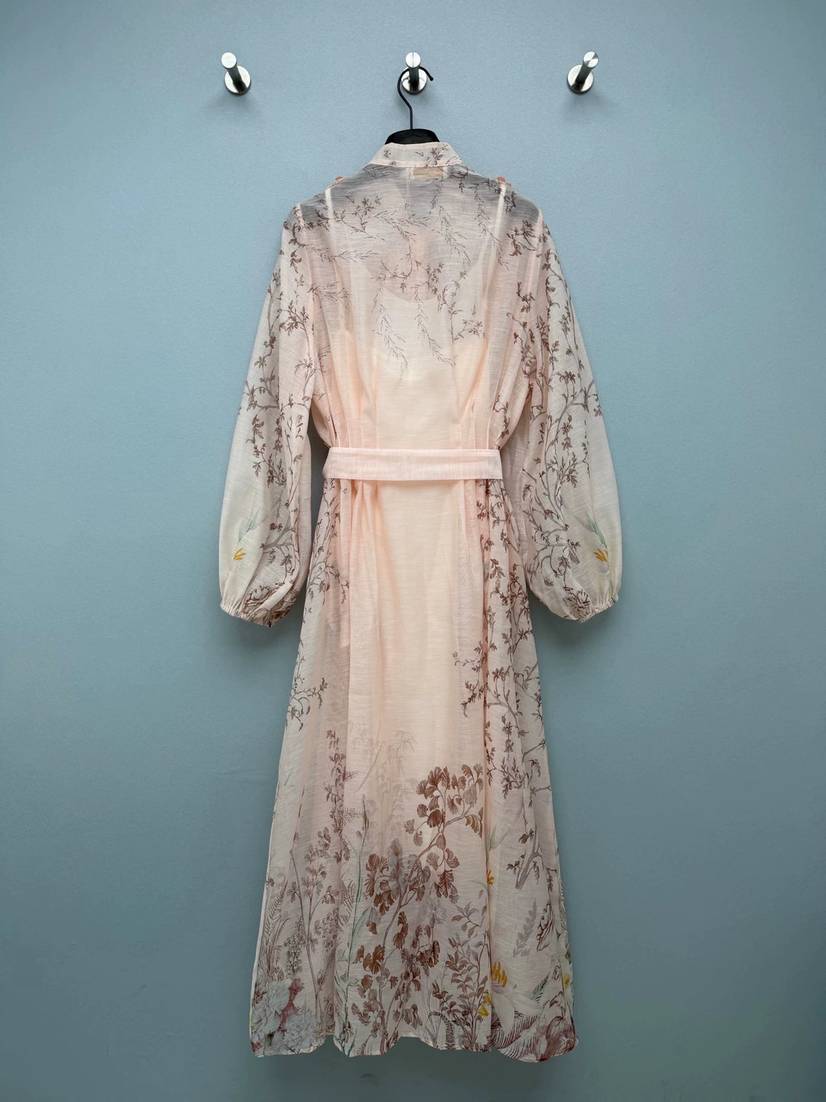 26French-Style Dress with Elaborate Hand-Beaded Floral Embellishments