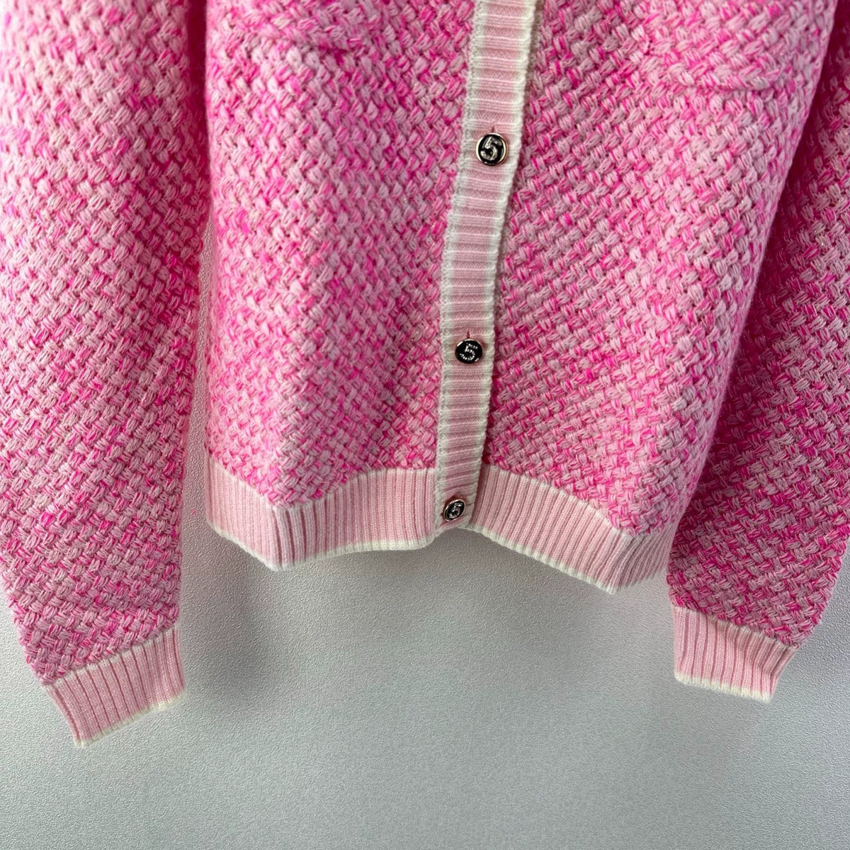 26New Pink Knitted Cardigan