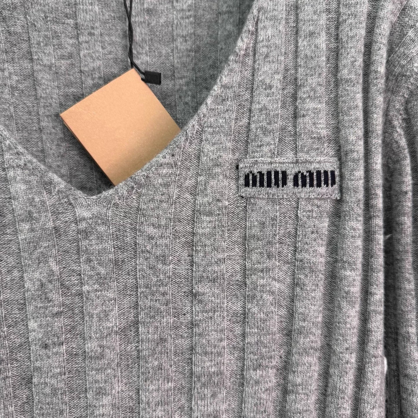 V-neck cashmere sweater.