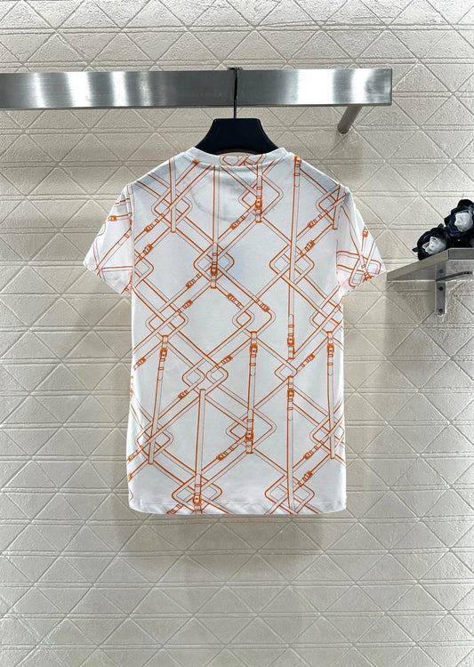 25fw Chain buckle printed T-shirt)