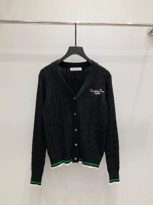 25fw V-neck long sleeved cardigan