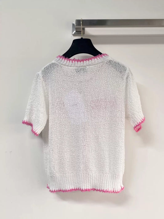 26ss Letter single-breasted T-shirt