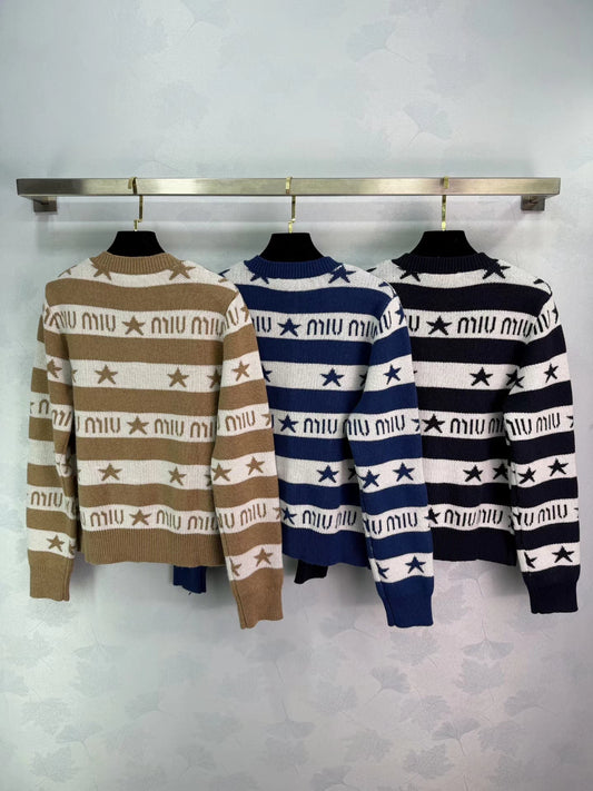 This striped knit cardigan