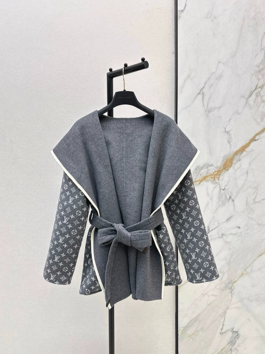 Lao Hua hooded double-sided nylon jacket