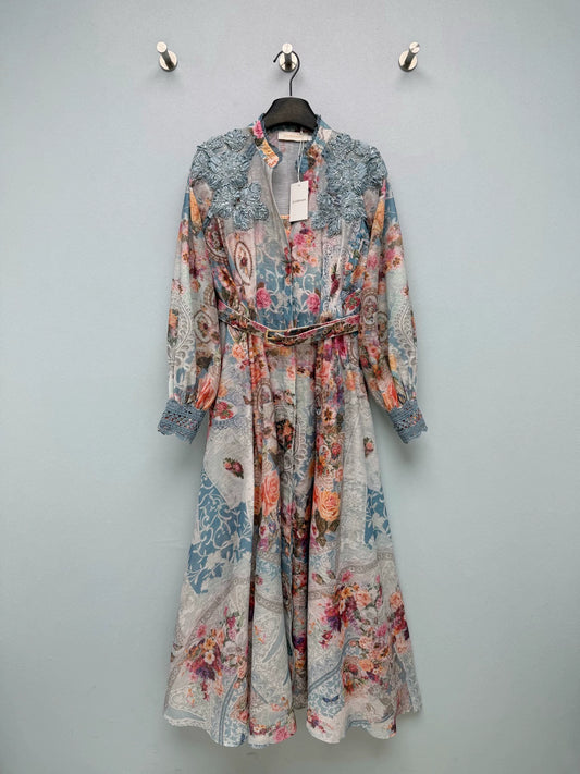 26Long Dress with Elaborate Floral Beading