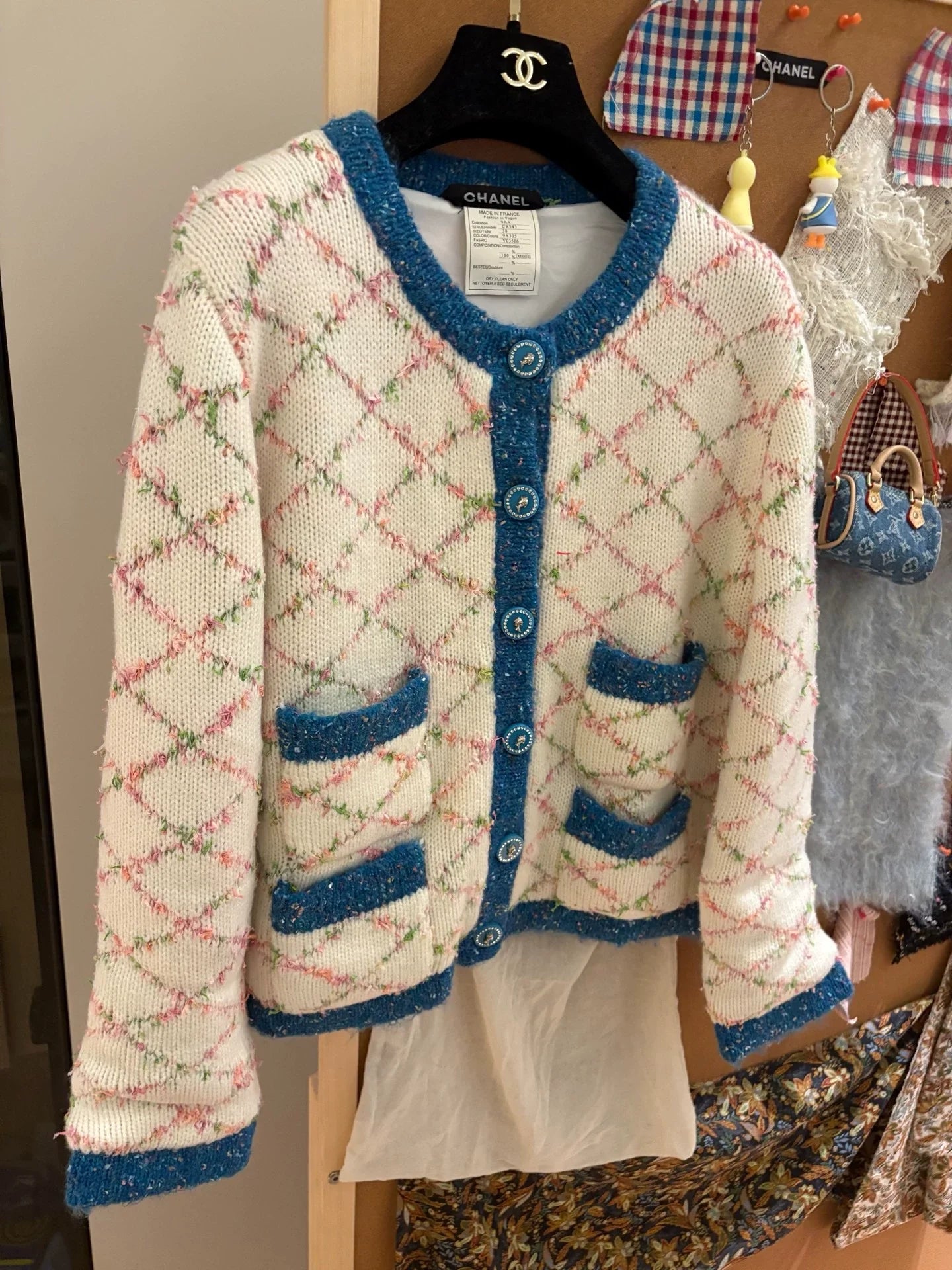25fw Xiaoxiangfeng pink knitted cardigan(Medieval Series)