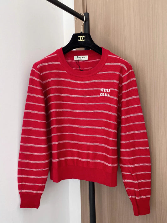 Color-blocked striped top