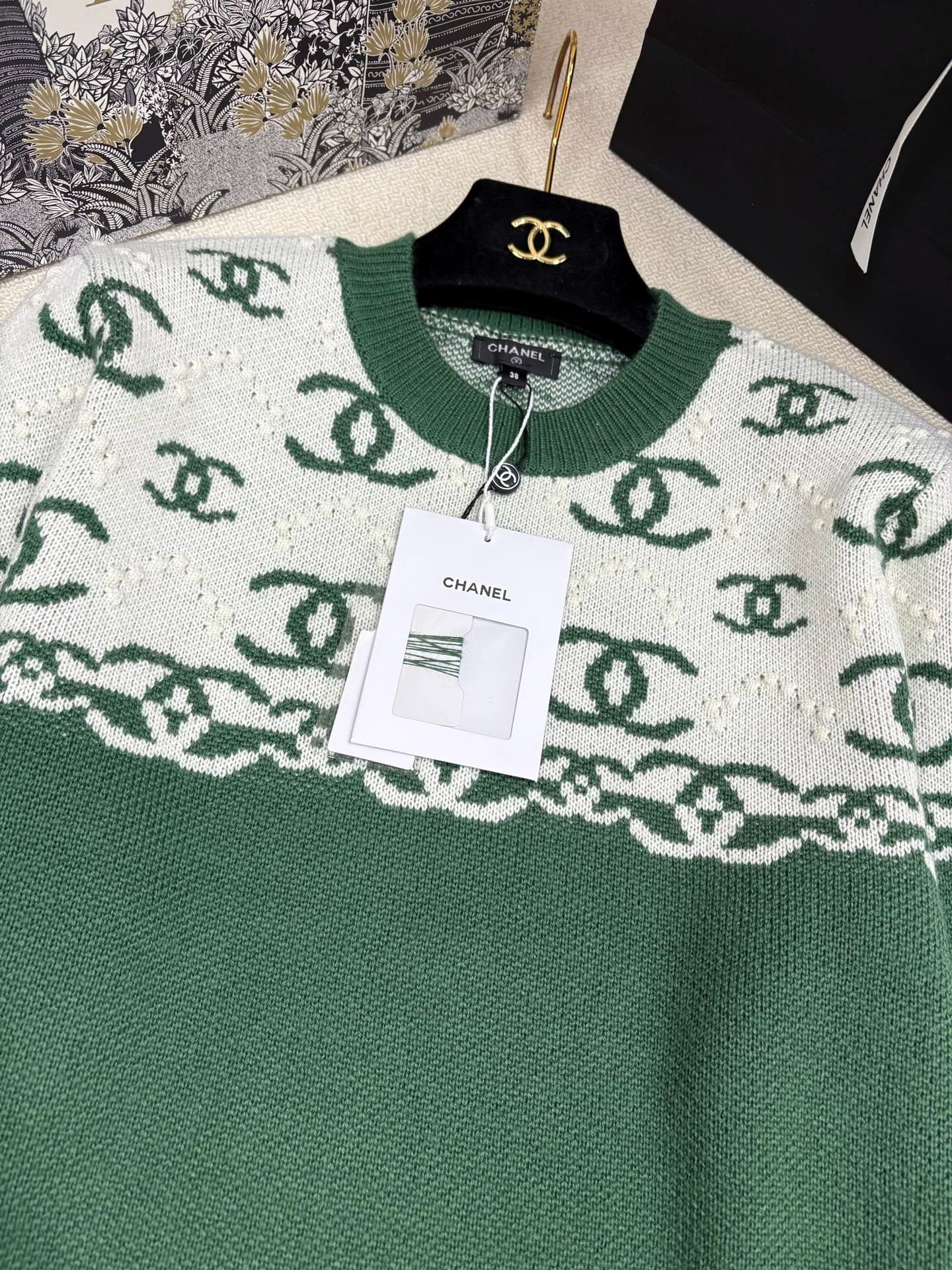 Knitted Jacquard Cashmere Sweater