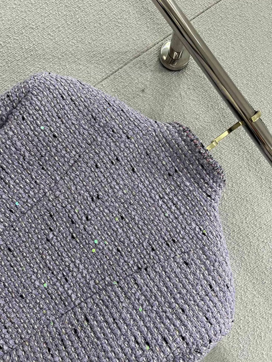 26Exclusive Purple Sequin Tweed Jacket